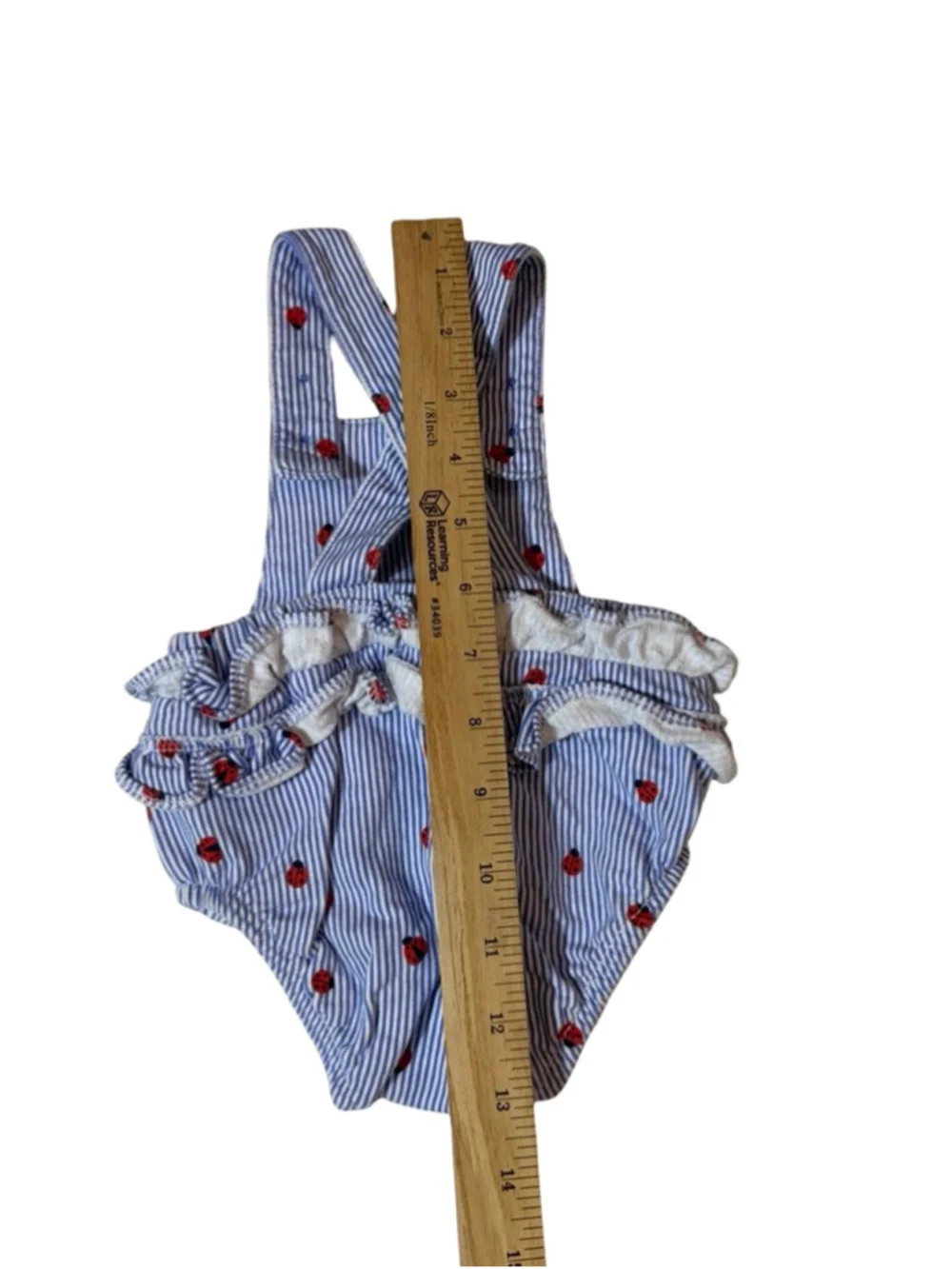 Carter’s Ladybug Seersucker Bubble Romper 3M Baby Girl Summer Outfit